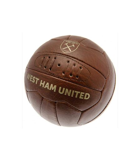 West Ham United FC - Ballon de foot RETRO (Marron) (Taille 5) - UTSG22106