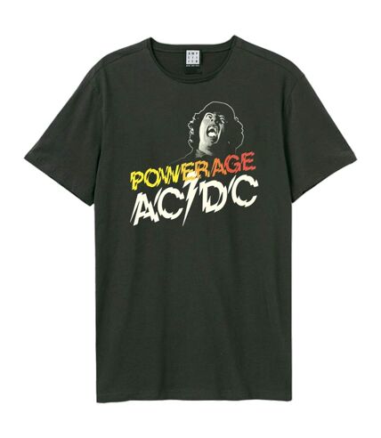 Unisex adult angus powerage ac/dc t-shirt charcoal Amplified