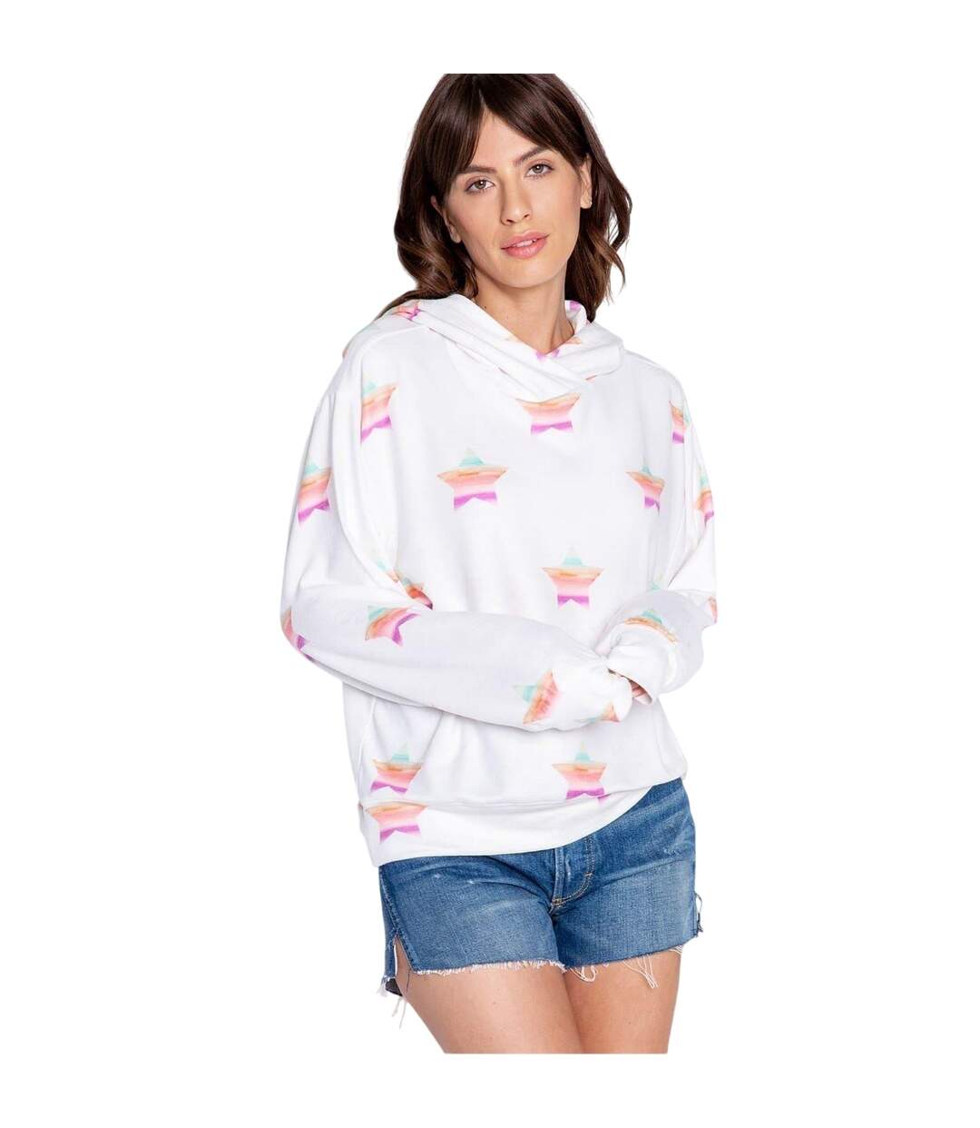 Sweat À Capuche Motif/style Poussière D'étoiles Femme Blanc Cassé PJ Salvage-4
