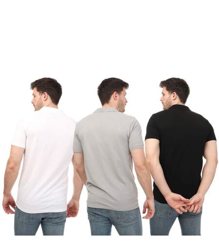 Pack Of 3  Mens Polo Shirt  Black Grey White Jack And Jones