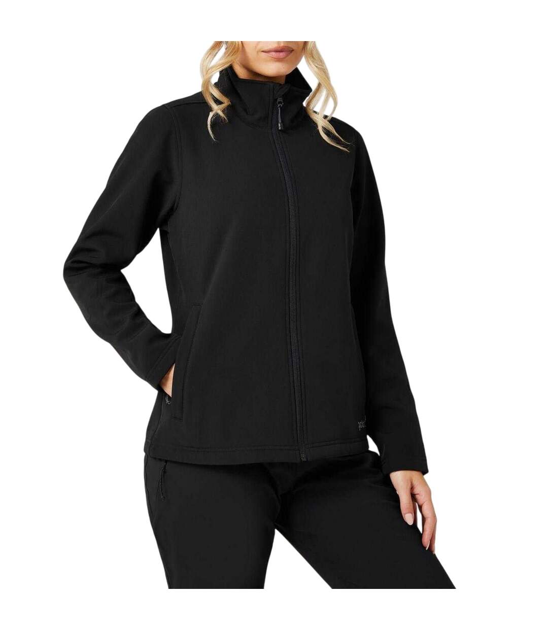 Womens/ladies Soft Shell Jacket Black Gelert-4