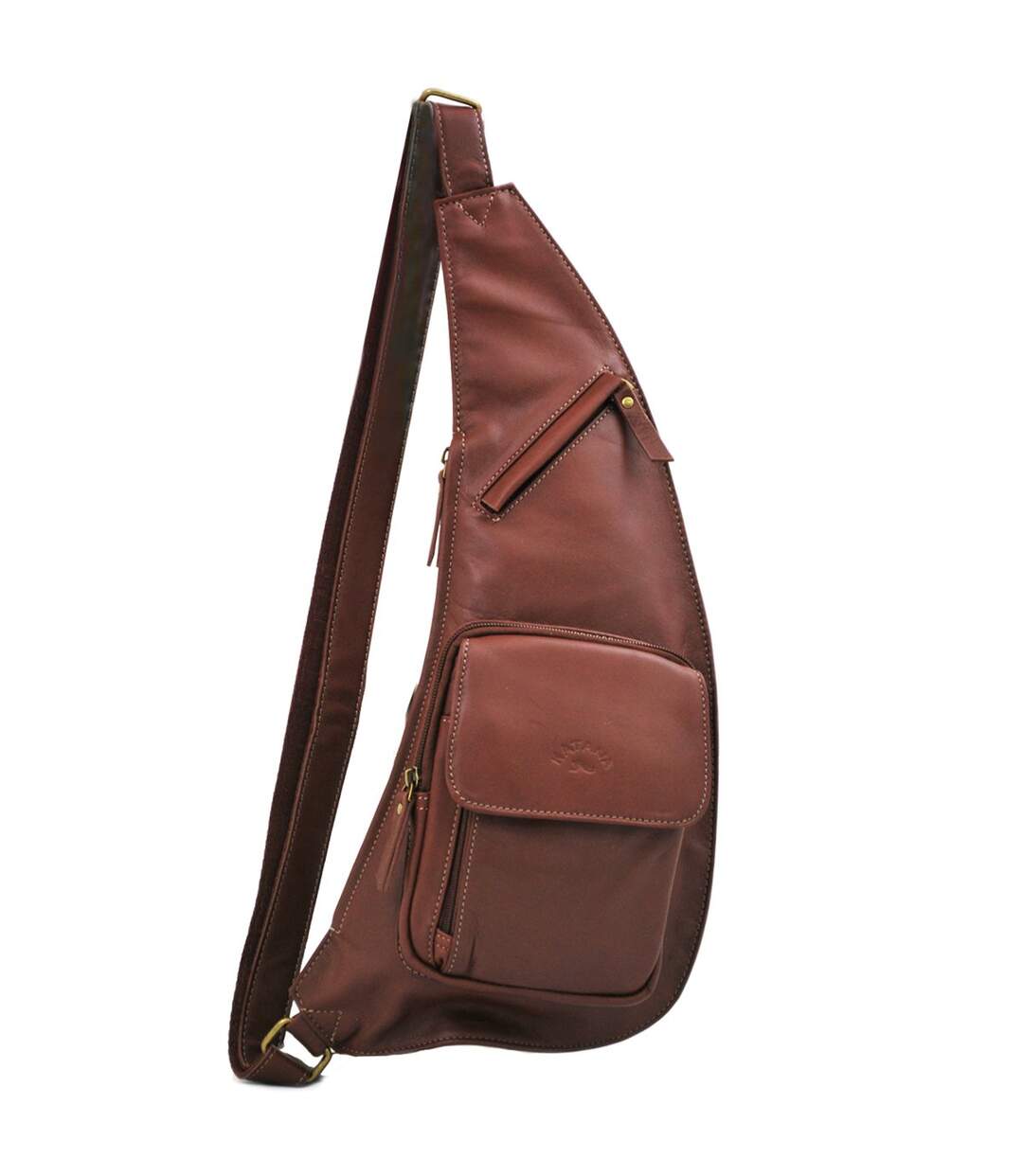 Katana - Sac body homme en cuir - marron - 6472-1