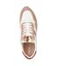 Womens/ladies Tabelya Leather Trainers Nude White Geox-4