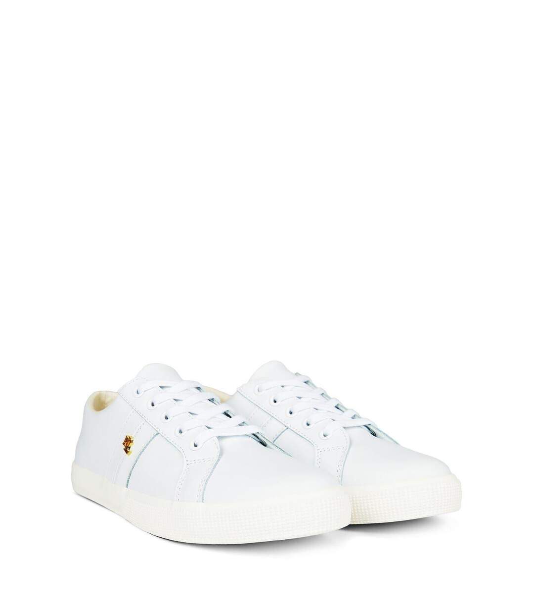 Baskets Janson Femme Blanc Ralph Lauren-4