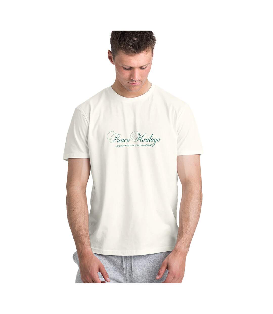 T-shirt adulte blanc Prince-1