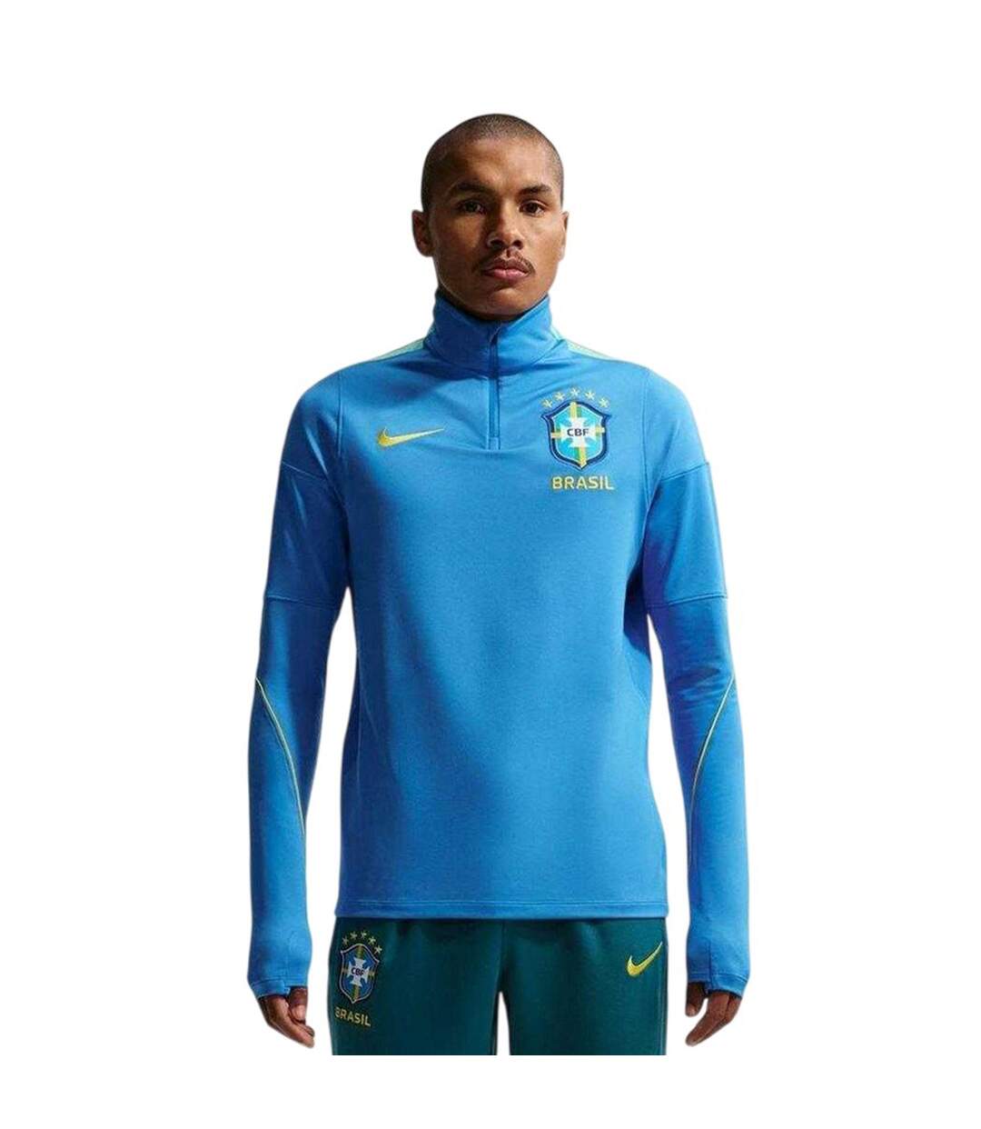 Haut D´entraînement Motif/style Brésil Homme Bleu Jaune Or Nike-2