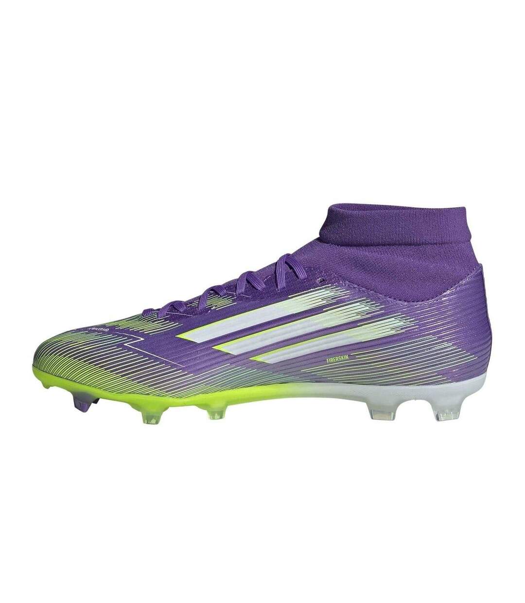 Mens League Print Firm Ground Football Boots Purple White Adidas-3