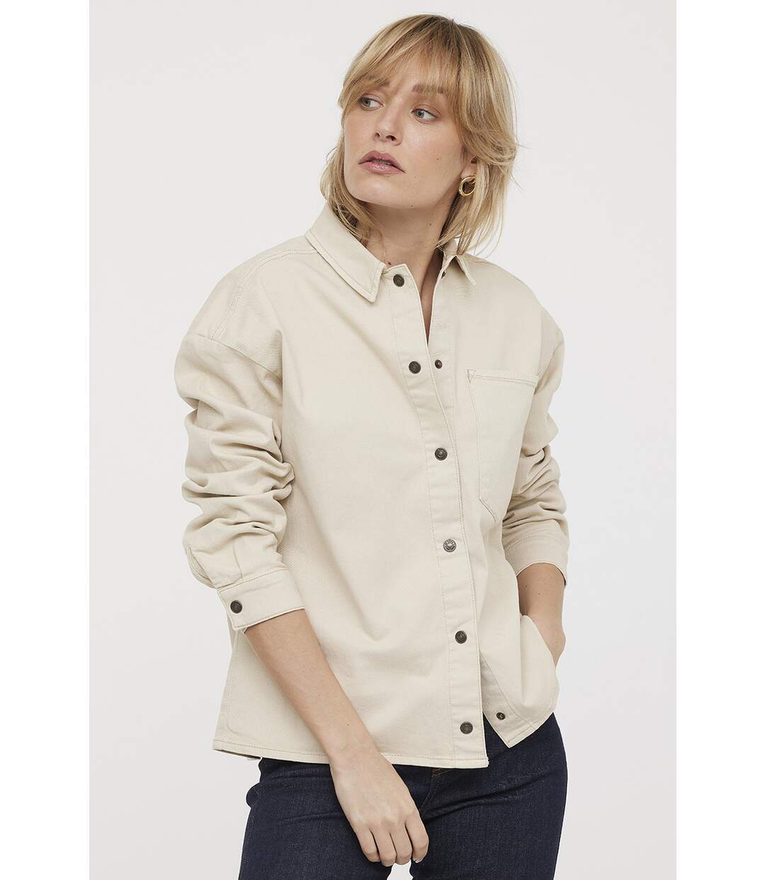 Surchemise manches longues coton overshirt DRISTEL-1