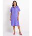 Robe chemise courte à rayures vives-1
