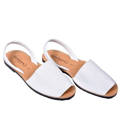 Sandale Nu Pieds Femme PREMIUM CUIR- Chaussure d'été Qualité et Confort - 550 BLANC