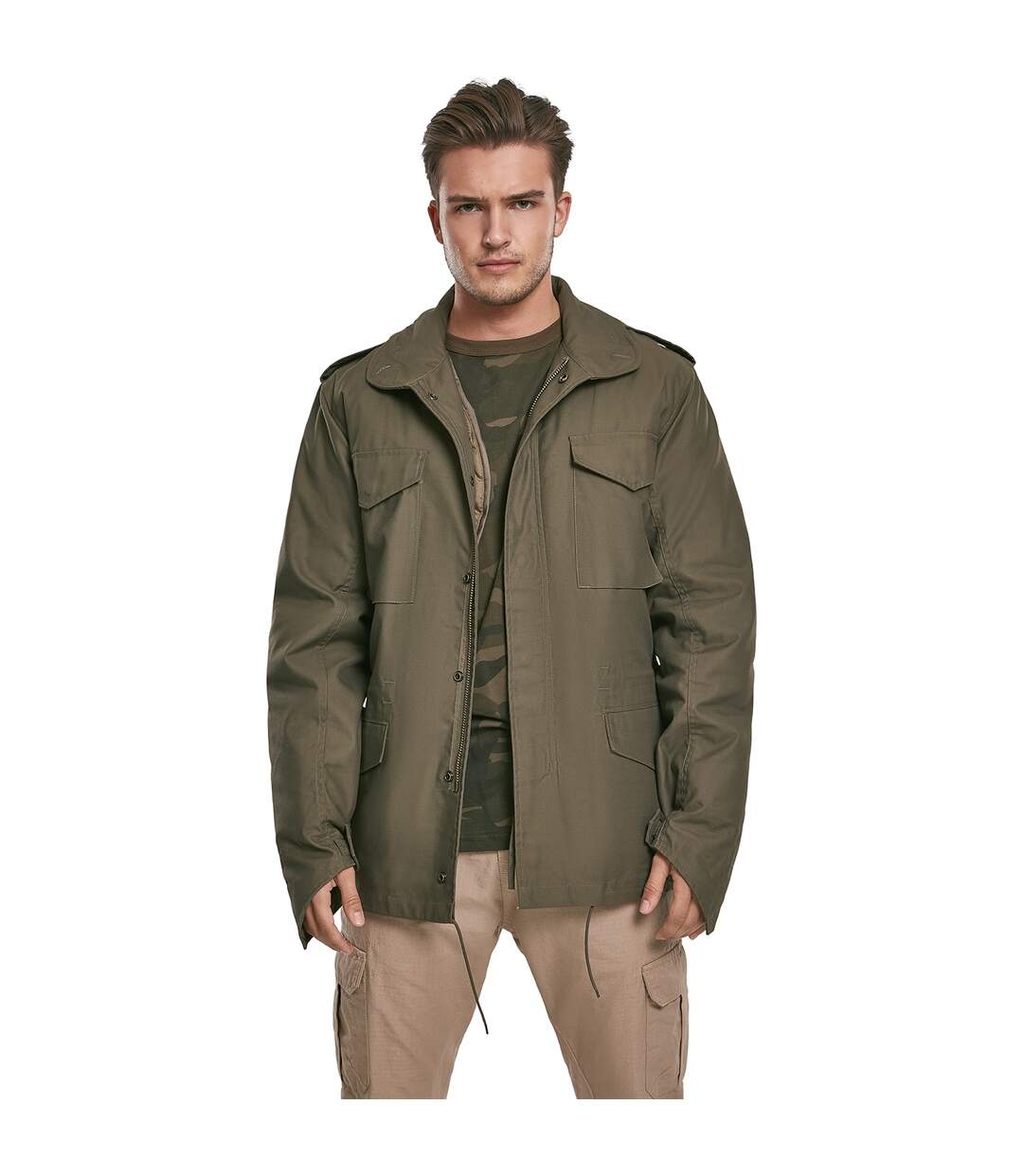 Veste m65 homme olive Build Your Brand-4