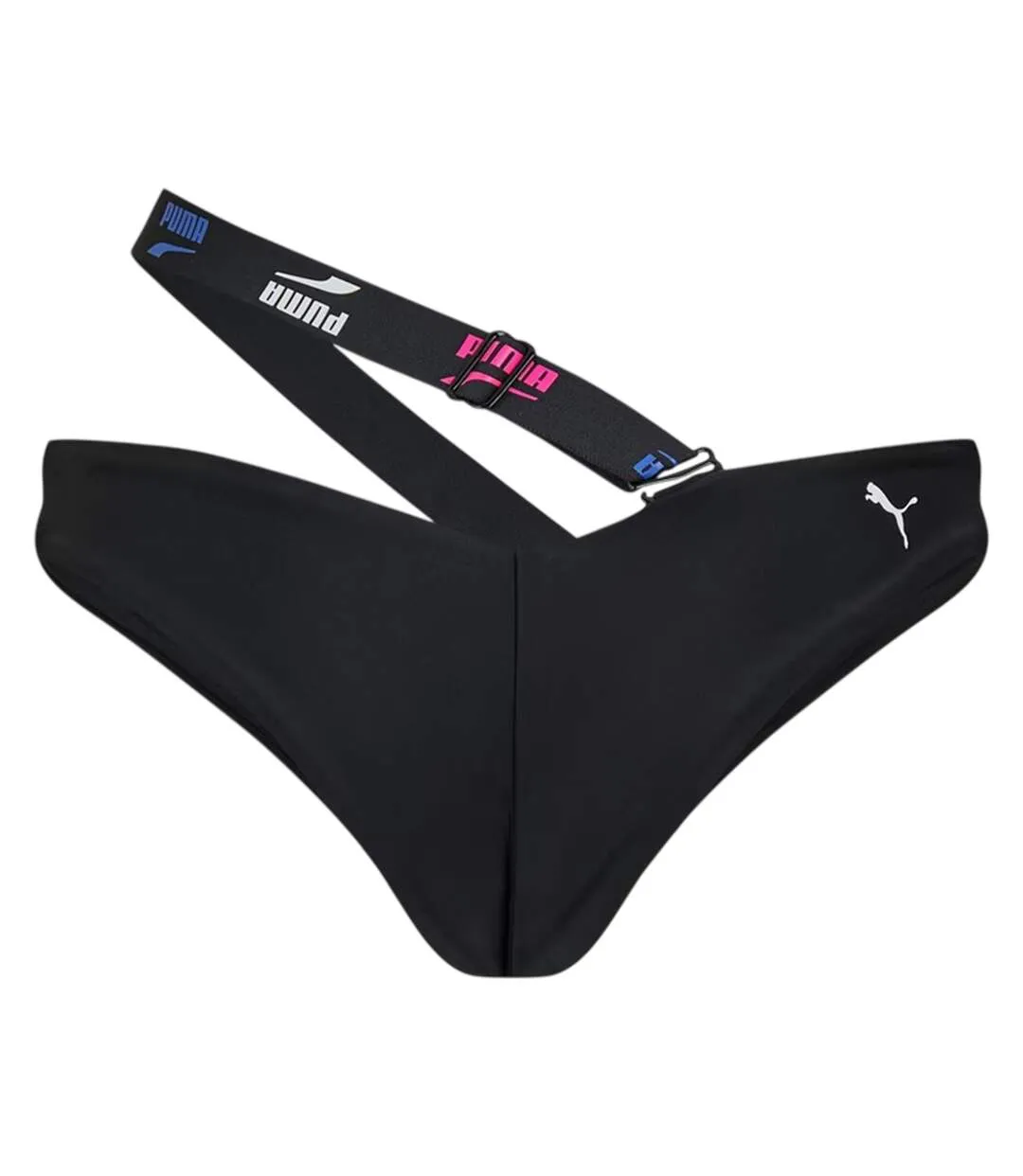 Womens/ladies Logo Swim Briefs Black Puma-2
