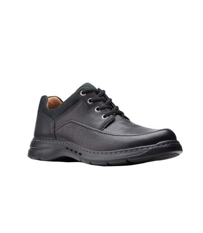 Clarks Mens Un Brawley Lace Leather Shoes (Black) - UTCK109