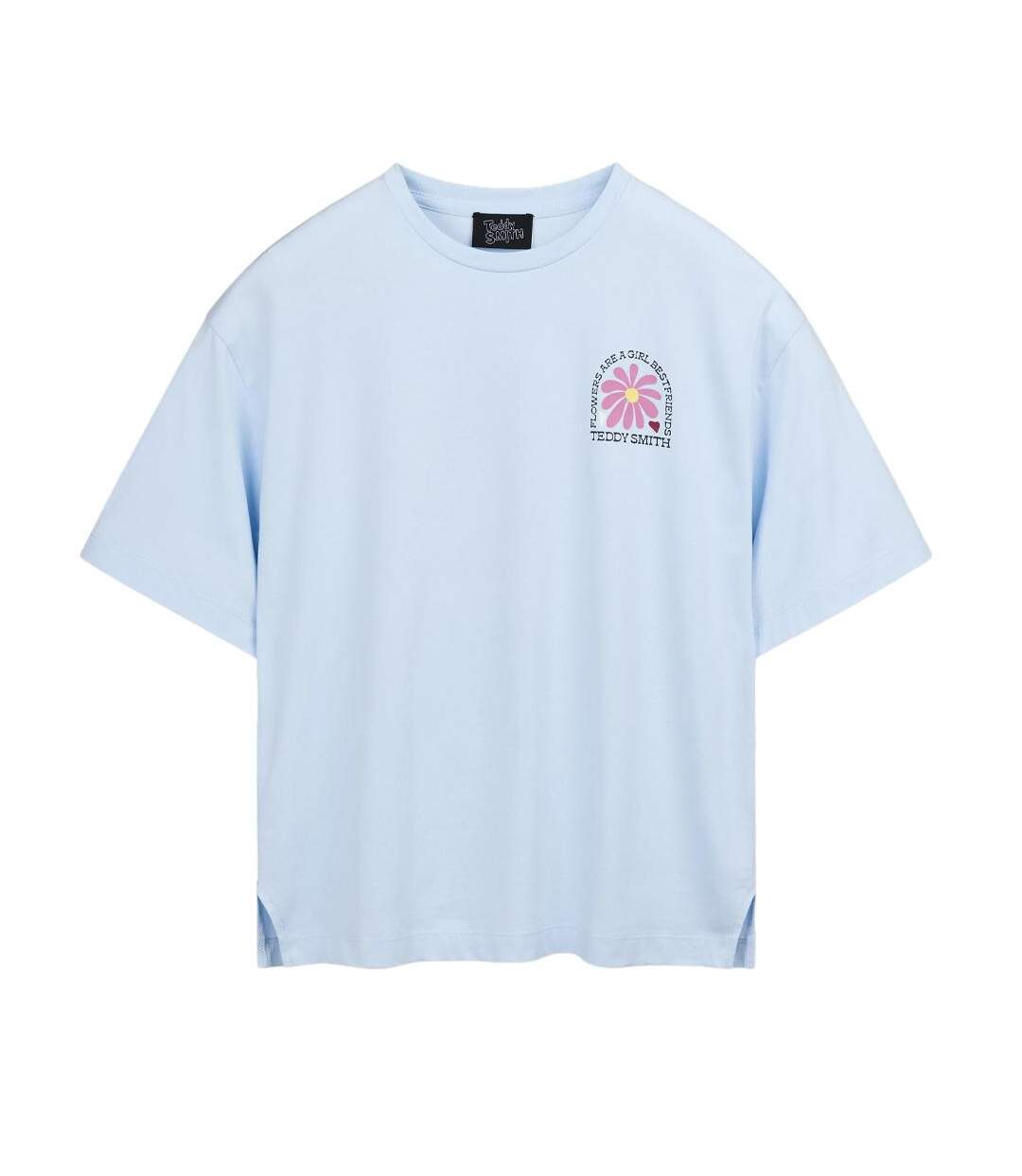 T-Shirt bleu femme teddy smith flowa-1
