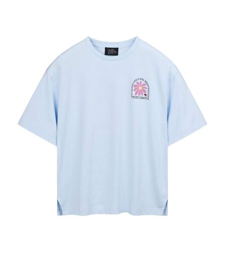 T-Shirt bleu femme teddy smith flowa