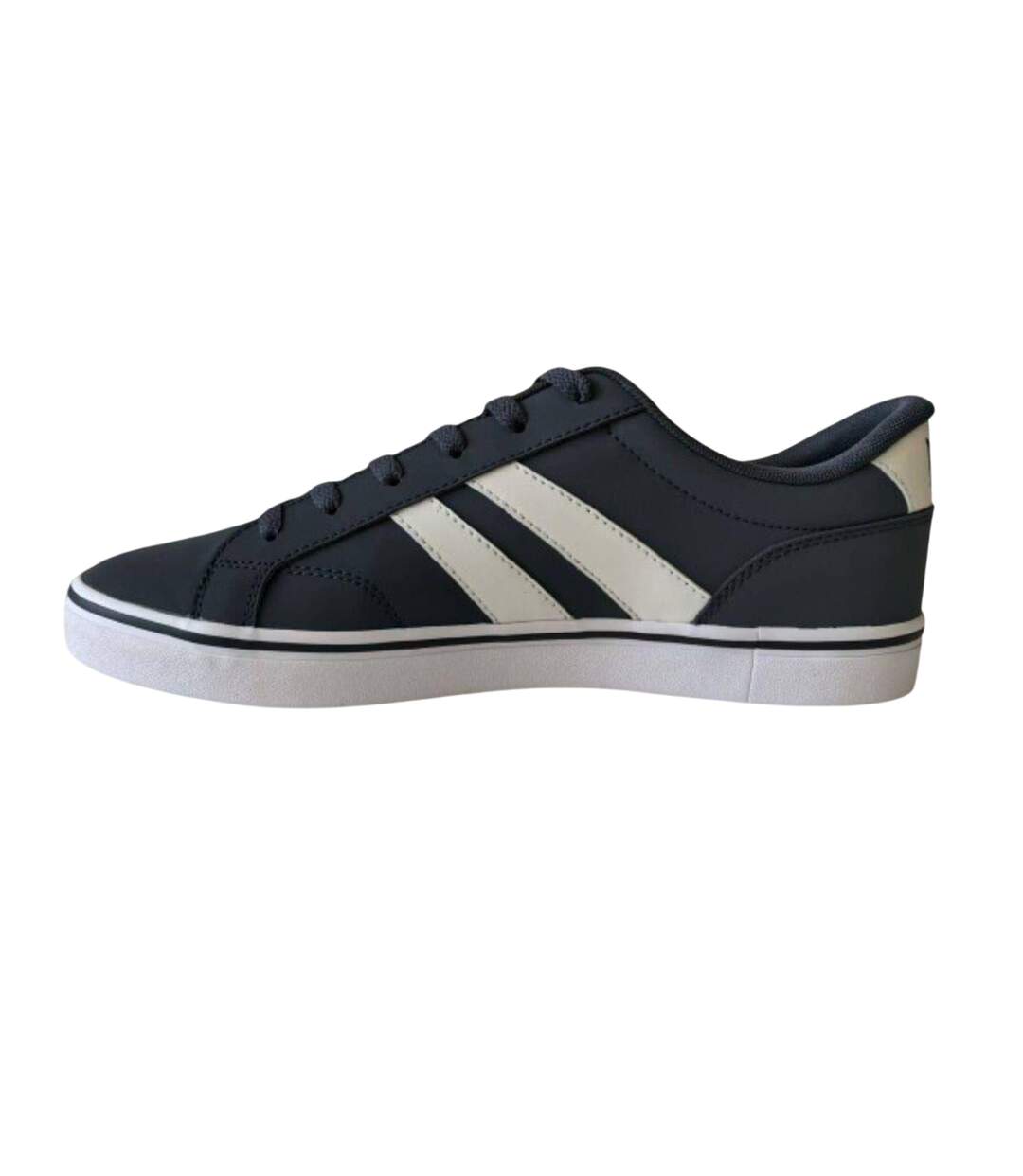 Mens Lace Trainers Navy White Lonsdale-3