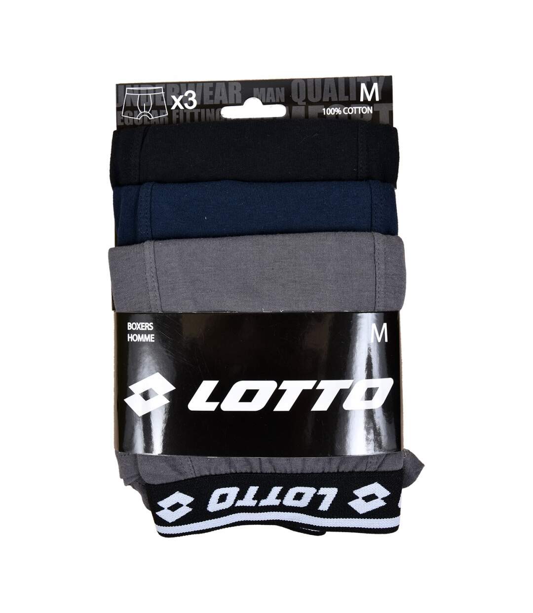 Boxer LOTTO pour Homme 100% COTON - Pack de 3-2