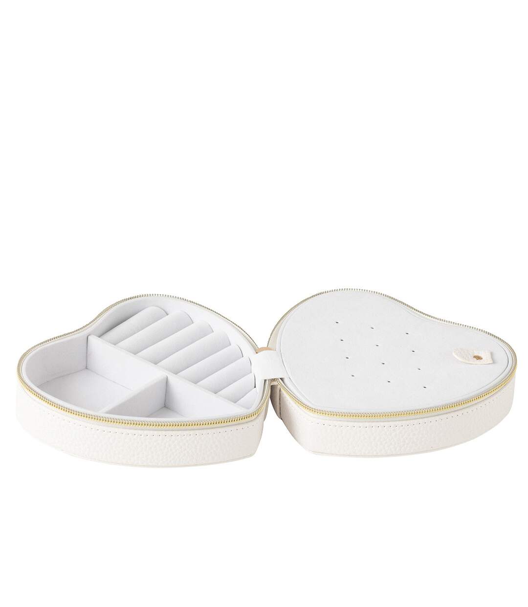 Boîte à Bijoux Cœur Ericka 16cm Blanc-3