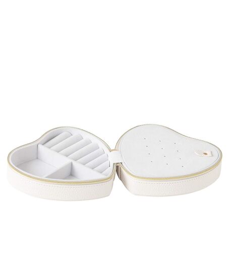 Boîte à Bijoux Cœur Ericka 16cm Blanc