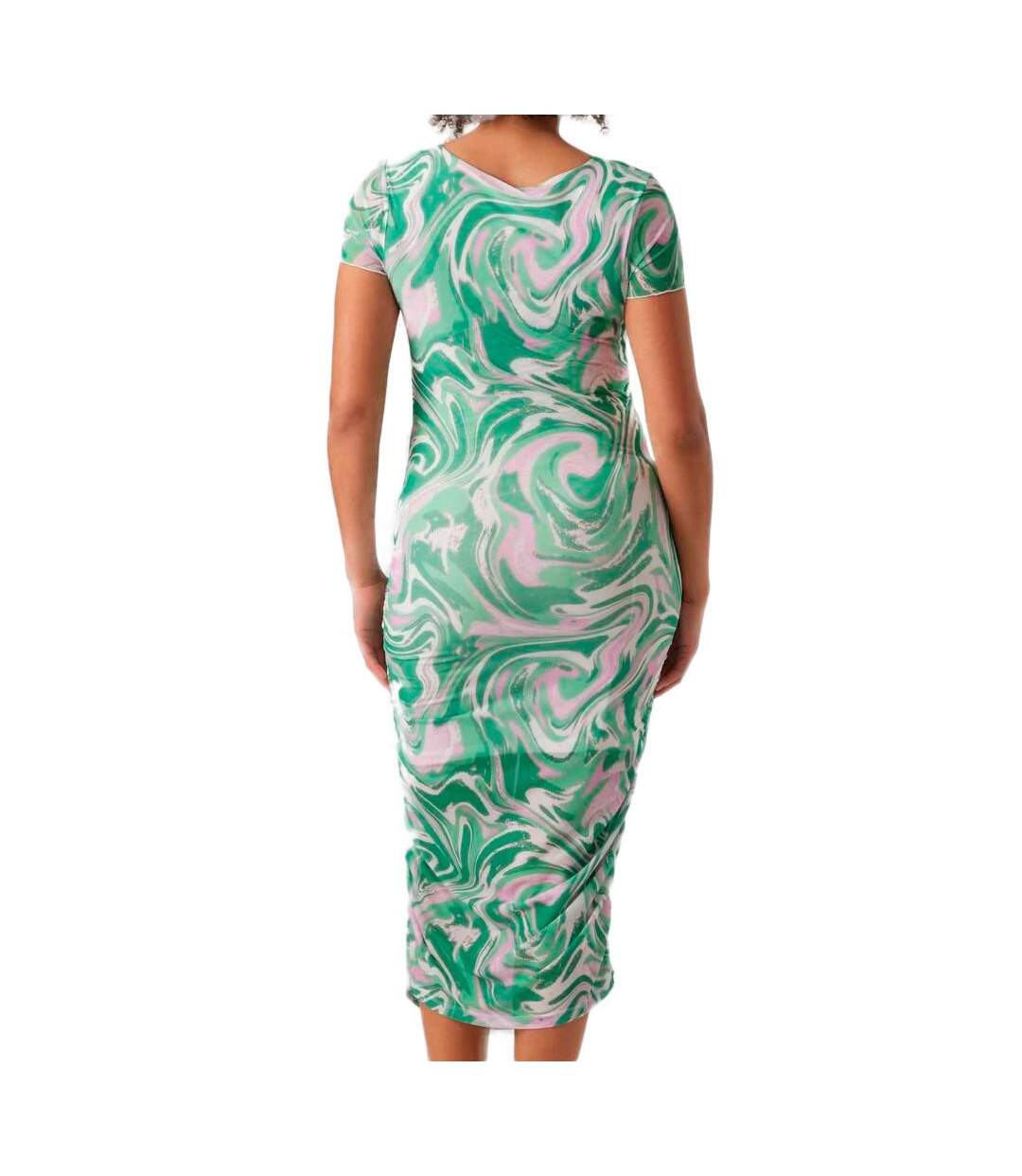 Robe Verte/Blanche Femme Mamalicious Swan - L-2