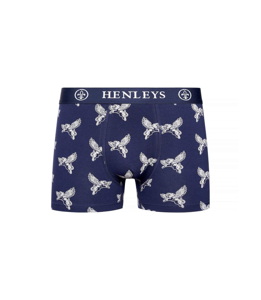 Pack Of 3  Mens Lionwing Assorted Designs Boxer Shorts  Multicoloured Henleys-3