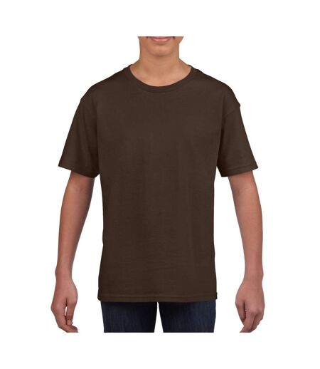 T-shirt manches courtes softstyle homme chocolat foncé Gildan