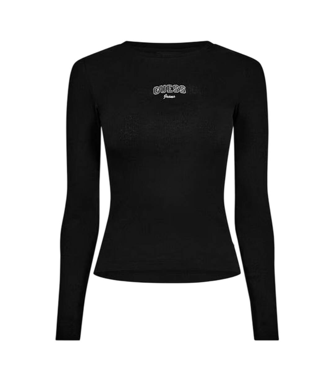 T-shirt Manches Longues Motif/style Brodé Femme Noir Guess-2