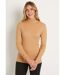 Pull doux côtelé court col roulé côtes plates-1