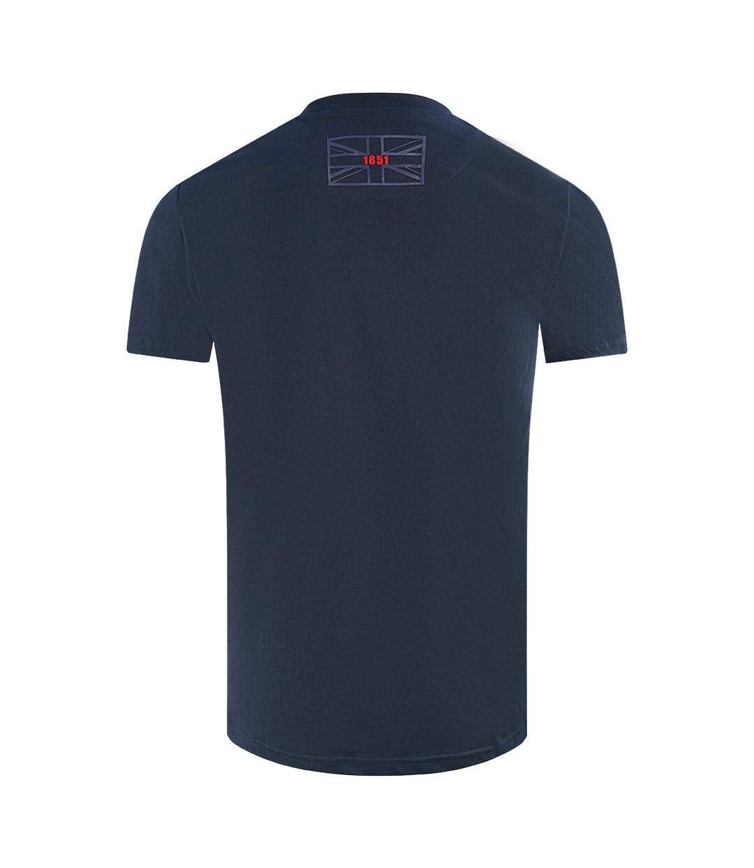 Unisex Adult Script Logo T-shirt Navy Blue Aquascutum-2