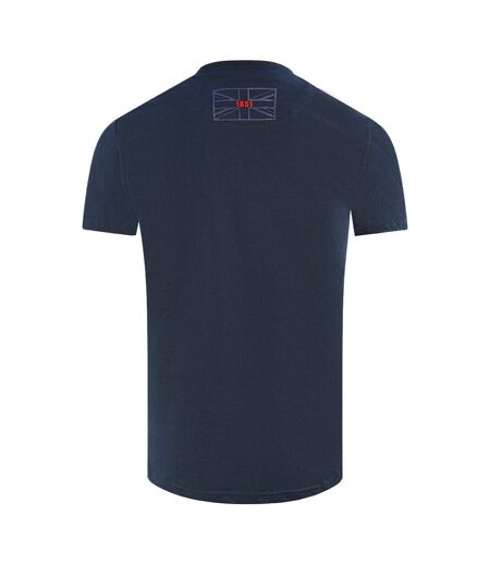 Unisex Adult Script Logo T-shirt Navy Blue Aquascutum