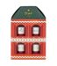 Coffret 4 Bougies Parfumées Maison Noël 18cm Rouge-1