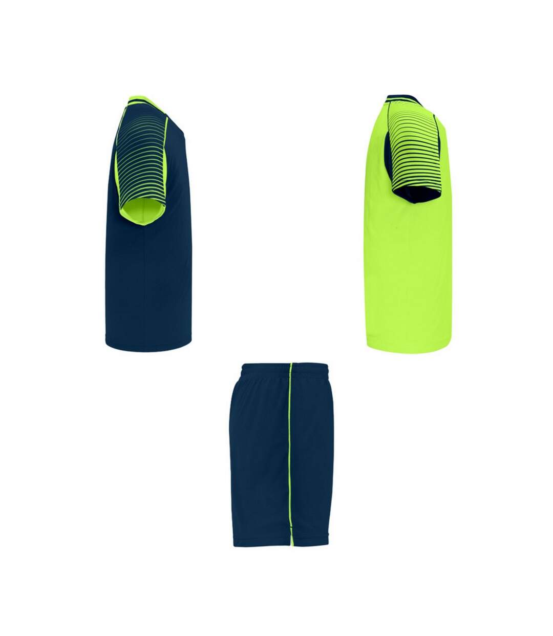 Set De Sport Juve Adulte Bleu Marine Vert Fluo Roly-4