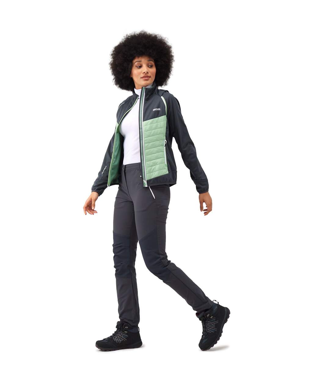 Veste Hybride Steren Femme Gris Phoque Menthe Douce Regatta-1