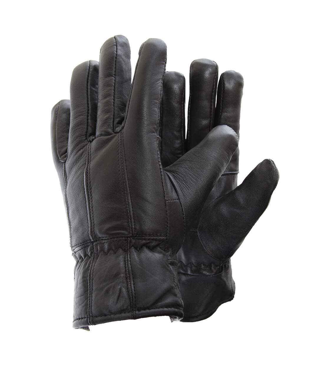 Gants en cuir véritable pour homme noir Universal Textiles-1