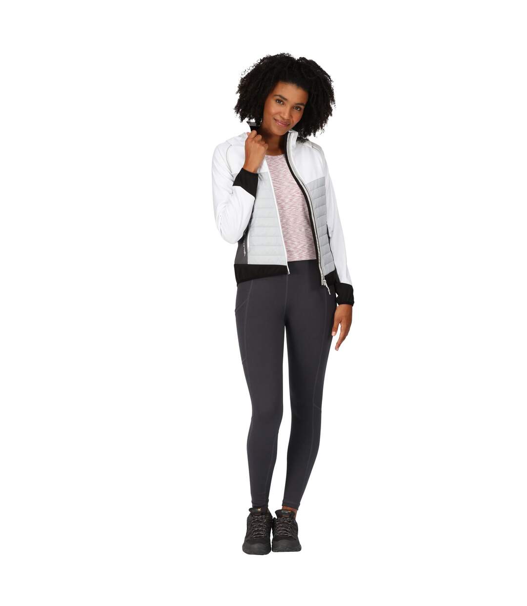 Veste Hybride Steren Femme Blanc Gris Pâle Regatta-1