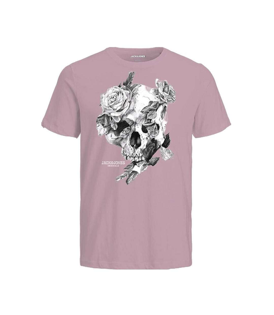 T-shirt rose homme jack & jones summerskull - l-1