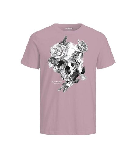 T-shirt rose homme jack & jones summerskull - l