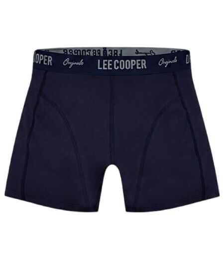 Lot De 5  Boxers Homme Noir Bleu Marine Gris Chiné Lee Cooper
