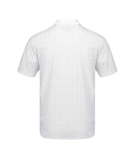 Polo Golf Motif/style À Carreaux Homme Blanc Slazenger