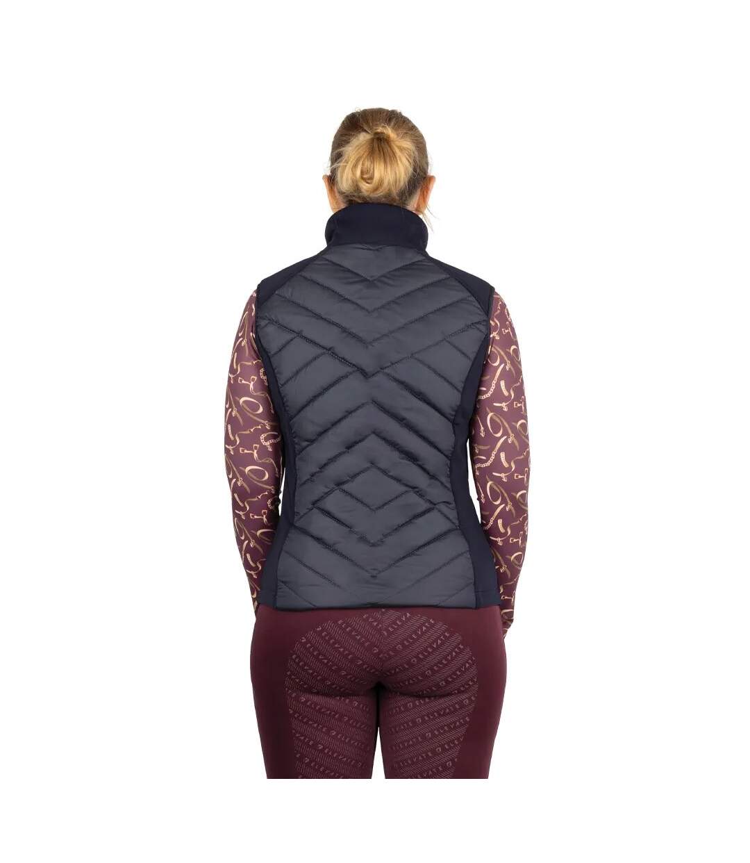 Veste Sans Manches Elevate Style Femme Bleu Marine Rose Baie Hy-2
