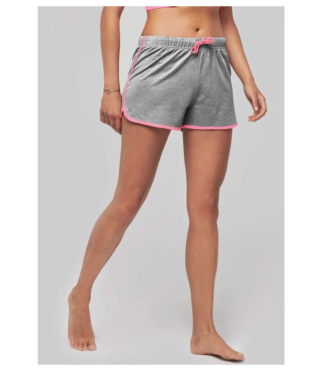 Short sports losirs femme - PA1021 - gris clair