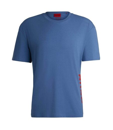 Mens Logo Organic Cotton T-shirt Medium Blue Hugo