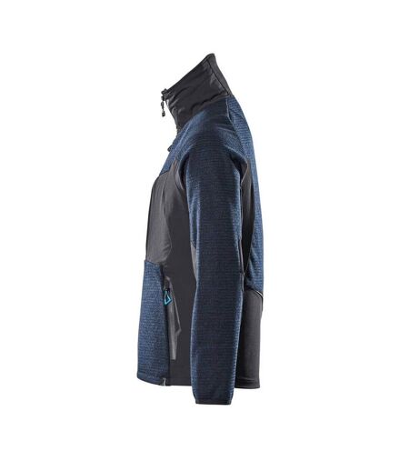 Mens Advanced Knitted Full Zip Jacket Dark Navy Black Mascot