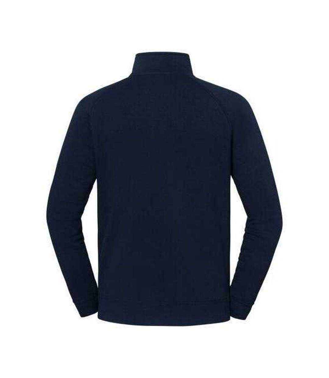 Sweat Uni Col Montant Zippé Iconic Premium Homme Bleu Marine Sombre Fruit Of The Loom-2