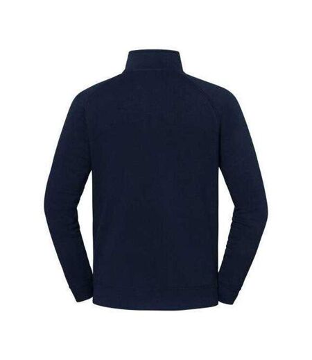 Sweat Uni Col Montant Zippé Iconic Premium Homme Bleu Marine Sombre Fruit Of The Loom