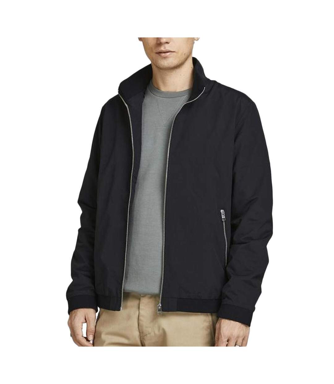 Bomber noir homme jack & jones harrington-1