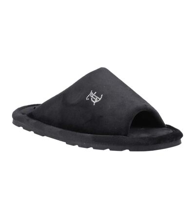 Womens/ladies Vivien Padded Slippers Black Juicy Couture