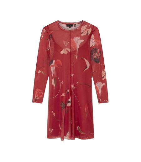 Robe Courte Manches Longues Femme Rouge Ted Baker