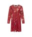 Robe Courte Manches Longues Femme Rouge Ted Baker-2
