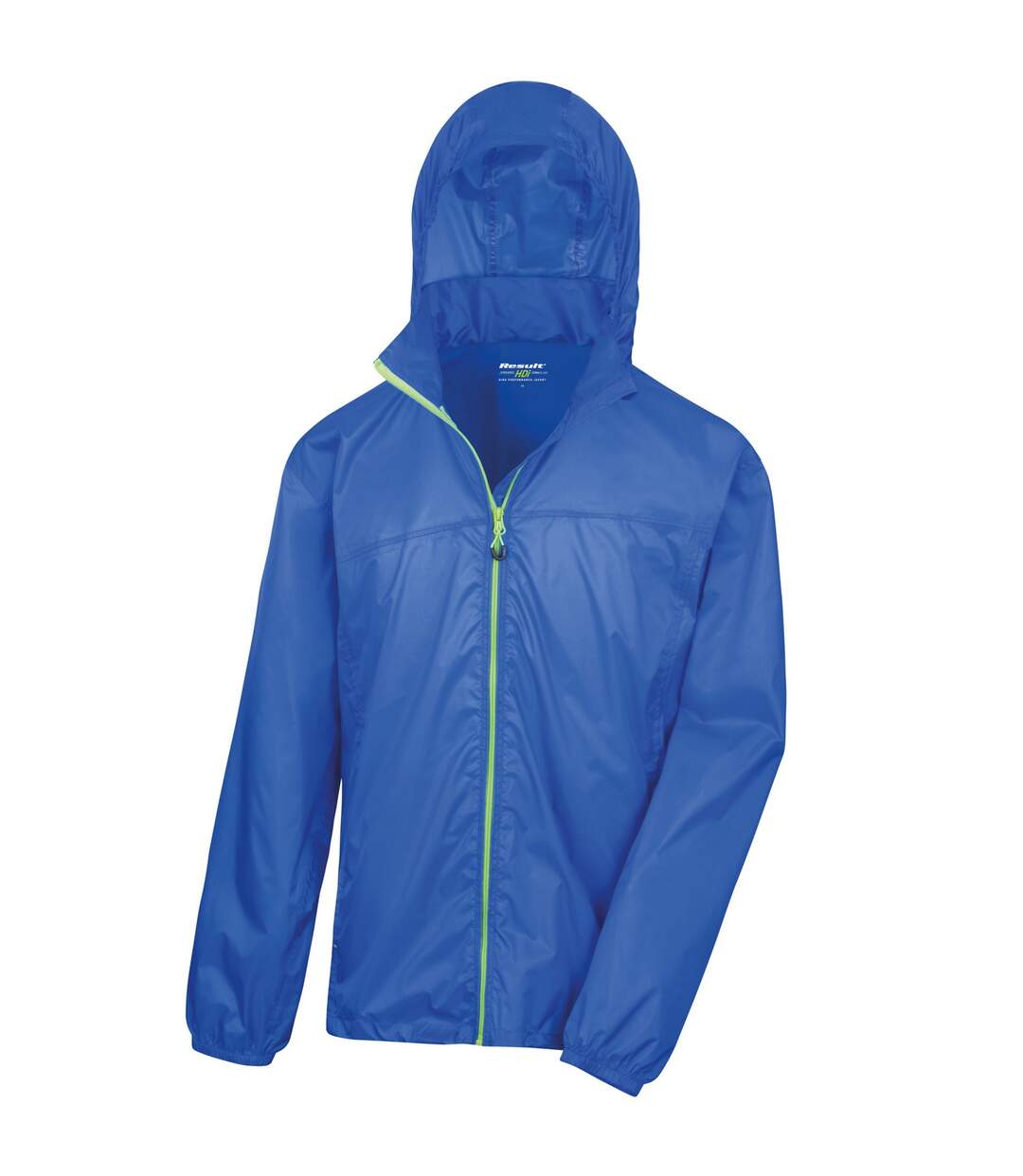 Unisex adult stowable hdi quest jacket royal blue/lime Result Urban-1